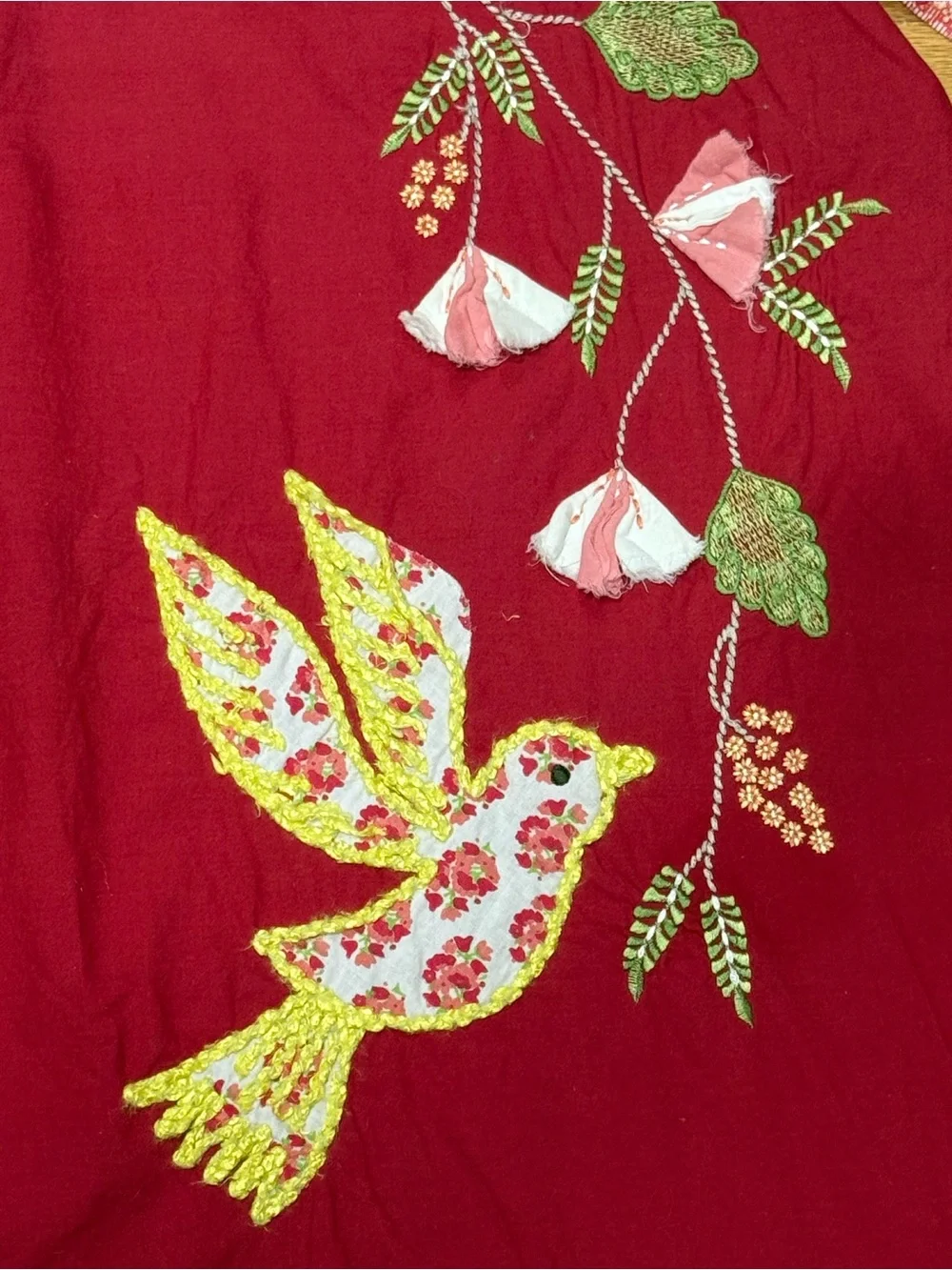 Anthropologie Jessie Steele Floral Hummingbird Apron